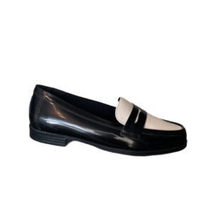 MOCASSIM ANACAPRI PRETO/OFF WHITE