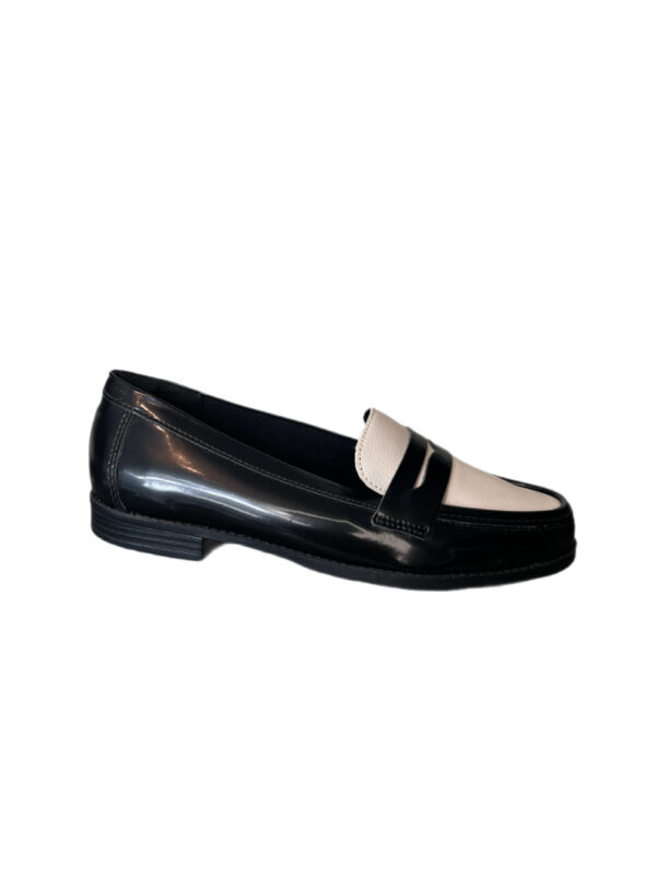 MOCASSIM ANACAPRI PRETO/OFF WHITE
