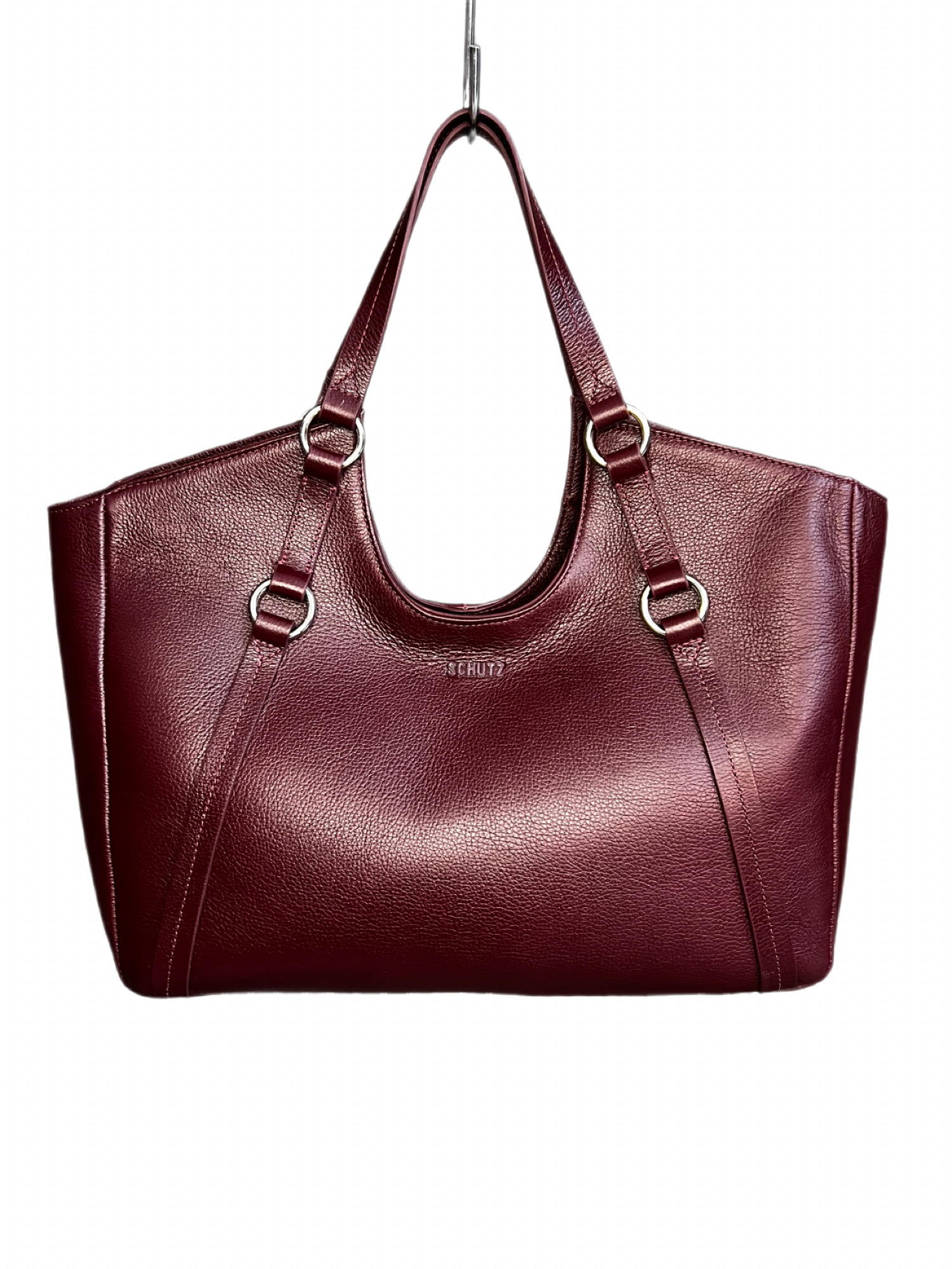 BOLSA COURO VINHO SCHUTZ