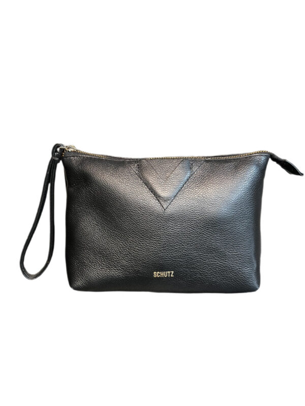 NECESSAIRE COURO PRETA SCHUTZ