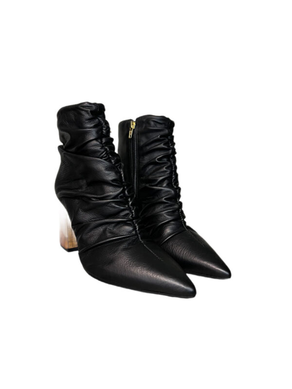 BOTA TABITA COURO PRETO SALTO MADEIRA - Imagem 2
